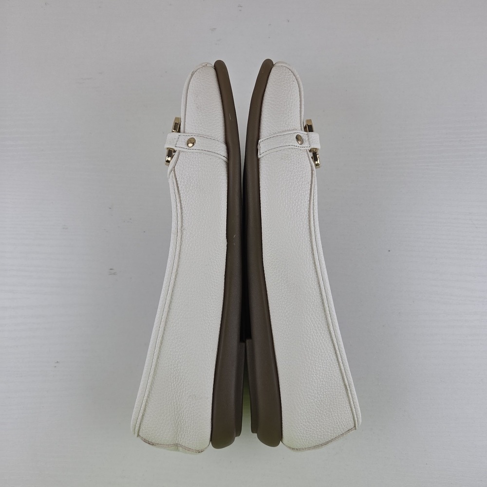 Aerosoles Sherbet Ballet Flats Off White Gold Buckle Comfort Shoes Womens Sz 8 M - Picture 9 of 12